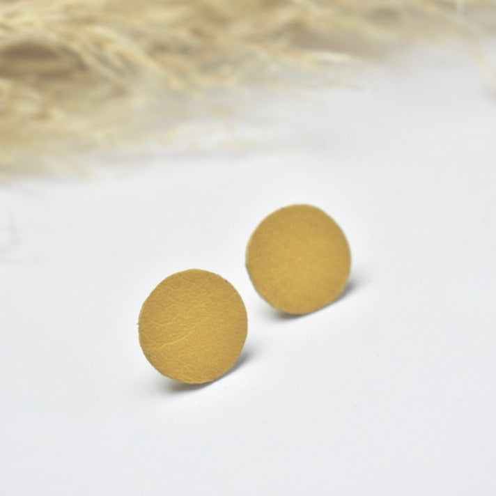 Handmade, light weight and comfortable to wear all day long leather earrings. All our earring hooks are made with a high quality stainless steel and they are hypo allergenic. They will not tarnish or irritate your sensitive skin.