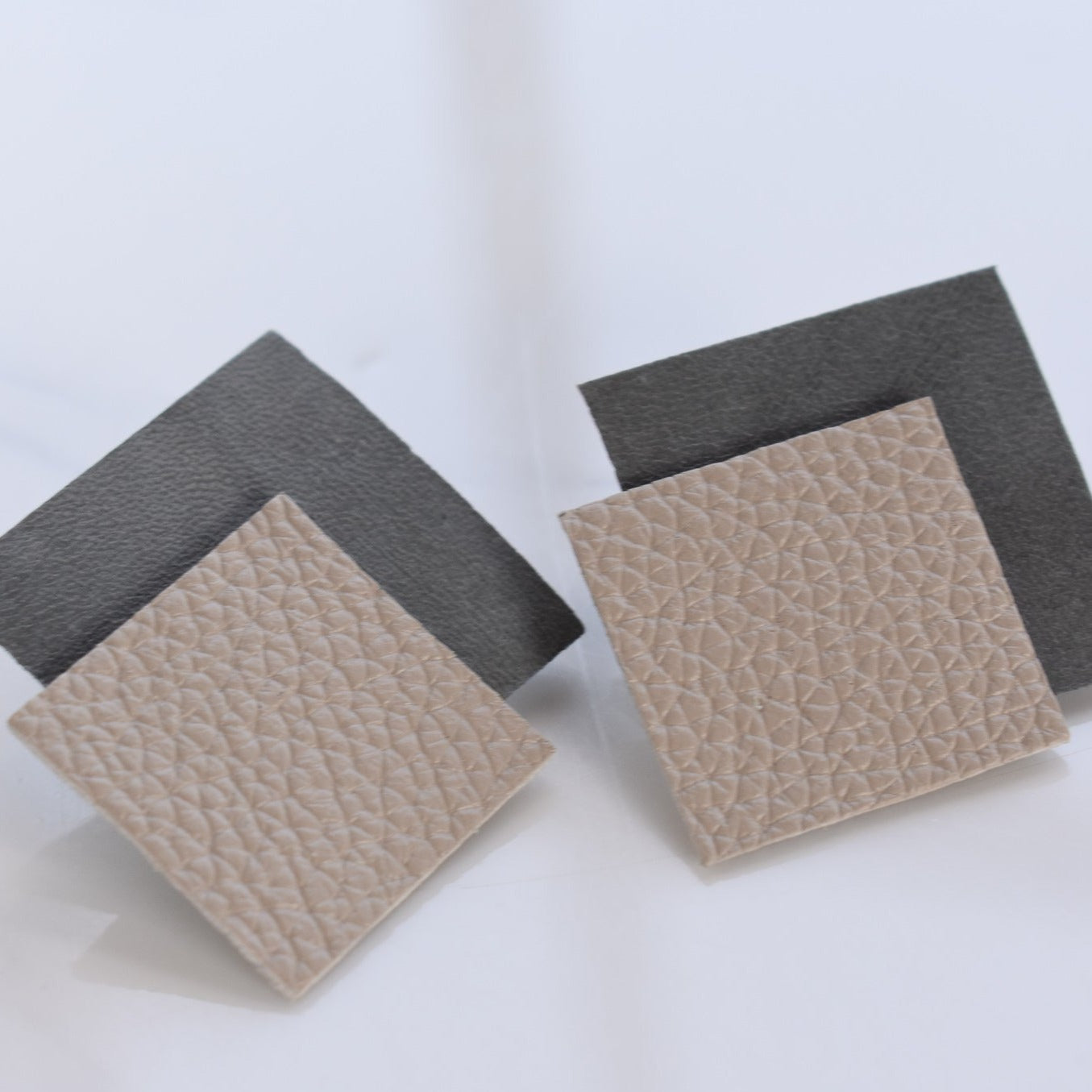 Handmade, light weight and comfortable to wear all day long leather earrings. All our earring hooks are made with a high quality stainless steel and they are hypo allergenic. They will not tarnish or irritate your sensitive skin.