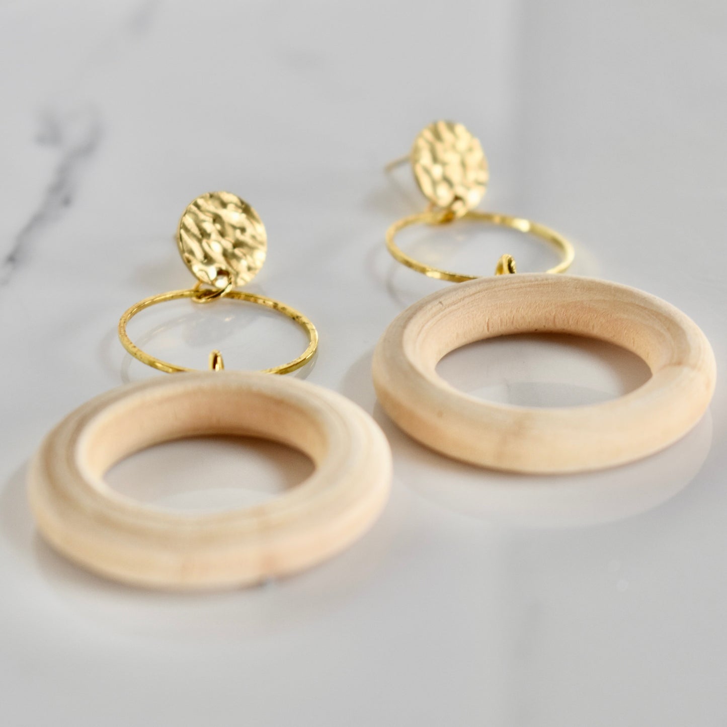 Handmade, light weight and comfortable to wear all day long stainless steel earrings. Available in silver or gold. All our earring hooks are made with a high quality stainless steel and they are hypo allergenic. They will not tarnish or irritate your sensitive skin.