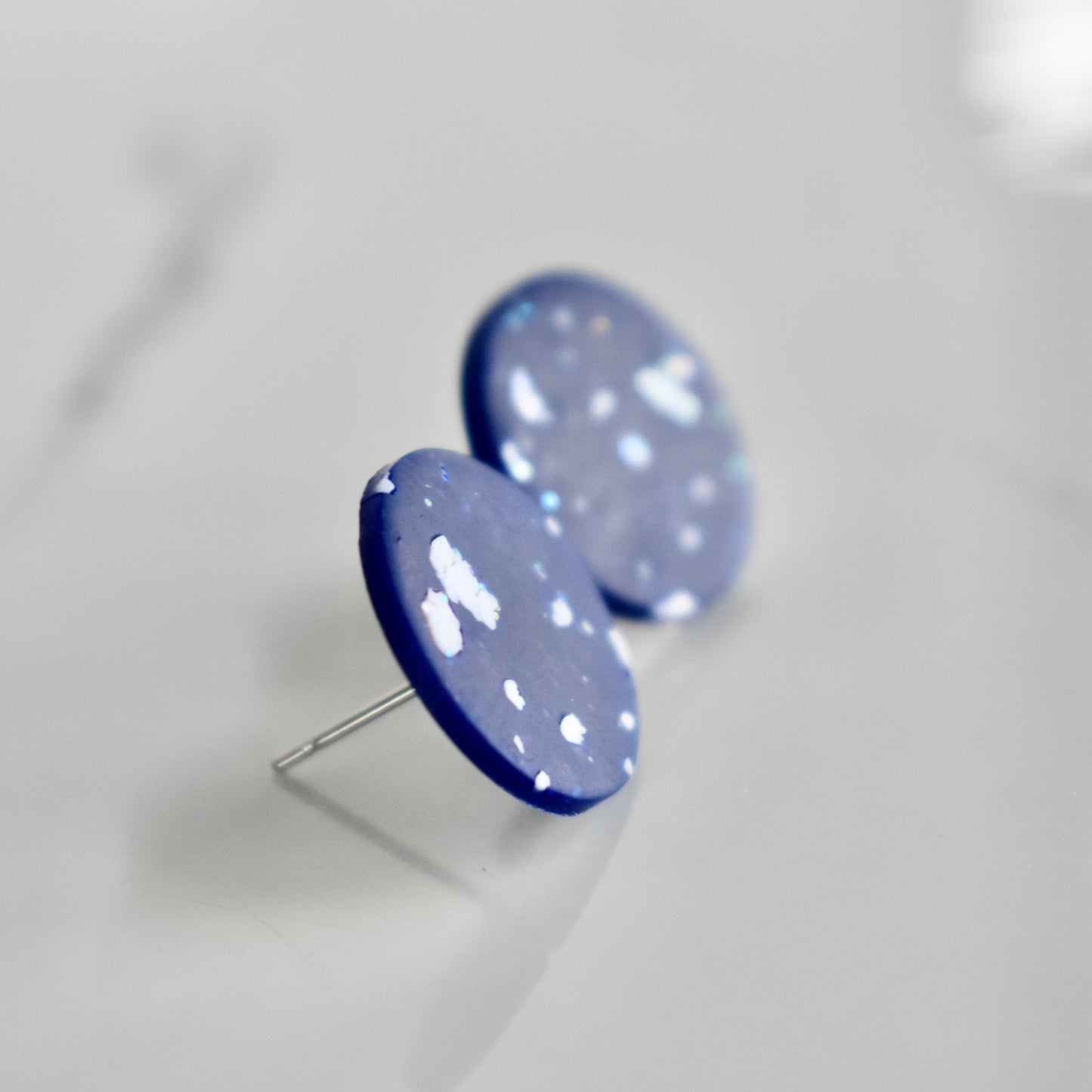 Handmade, light weight and comfortable to wear all day long clay studs earrings. Available in silver or gold. All our earring hooks are made with a high quality stainless steel and they are hypo allergenic. They will not tarnish or irritate your sensitive skin.