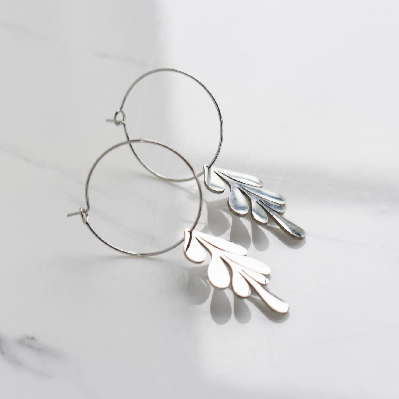 Handmade, light weight and comfortable to wear all day long leather earrings. All our earring hooks are made with a high quality stainless steel and they are hypo allergenic. They will not tarnish or irritate your sensitive skin.
