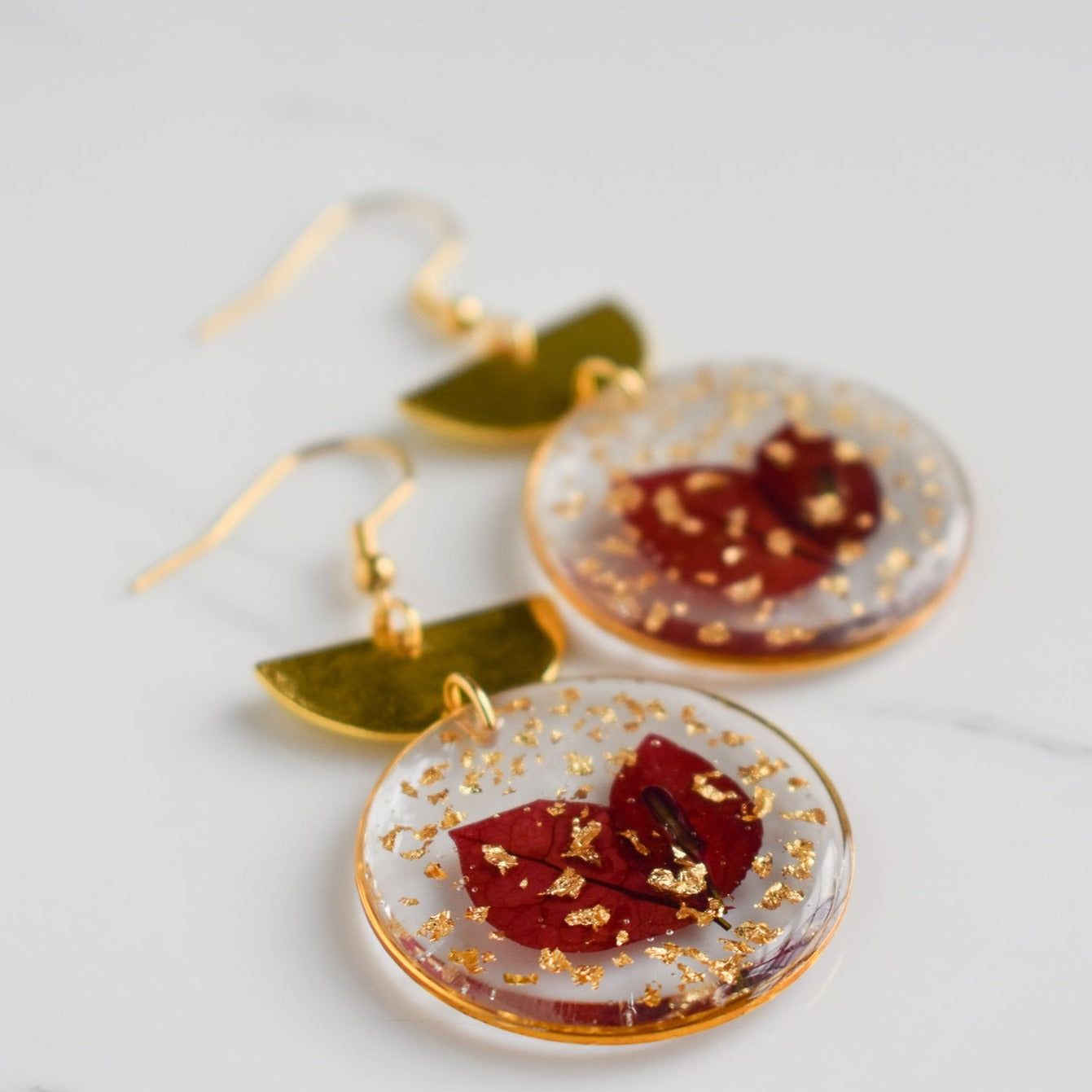 Handmade, light weight and comfortable to wear all day long leather earrings. All our earring hooks are made with a high quality stainless steel and they are hypo allergenic. They will not tarnish or irritate your sensitive skin.
