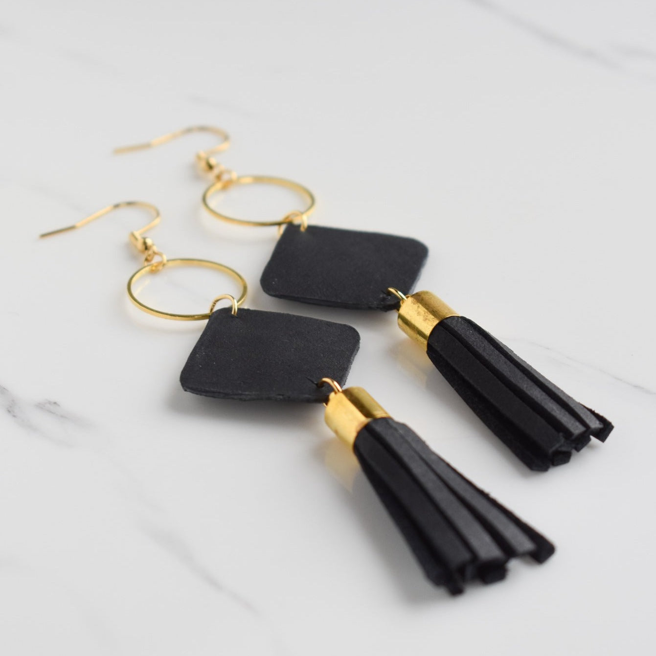 Handmade, light weight and comfortable to wear all day long leather earrings. All our earring hooks are made with a high quality stainless steel and they are hypo allergenic. They will not tarnish or irritate your sensitive skin.