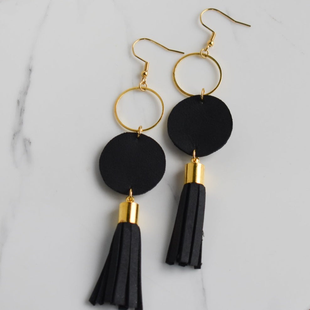 Handmade, light weight and comfortable to wear all day long leather earrings. All our earring hooks are made with a high quality stainless steel and they are hypo allergenic. They will not tarnish or irritate your sensitive skin.