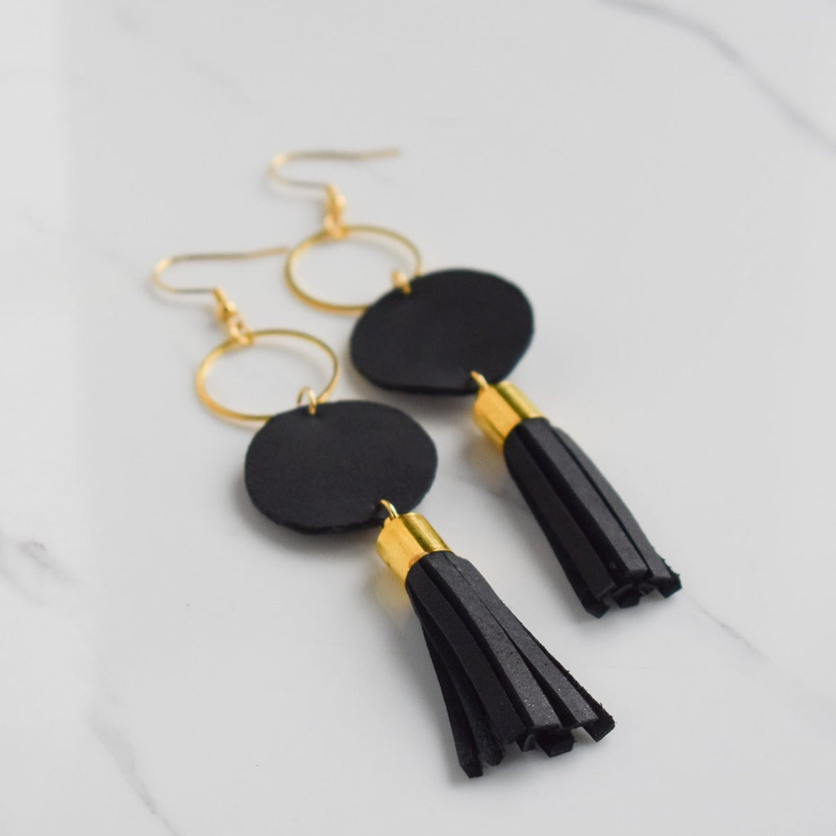 Handmade, light weight and comfortable to wear all day long leather earrings. All our earring hooks are made with a high quality stainless steel and they are hypo allergenic. They will not tarnish or irritate your sensitive skin.