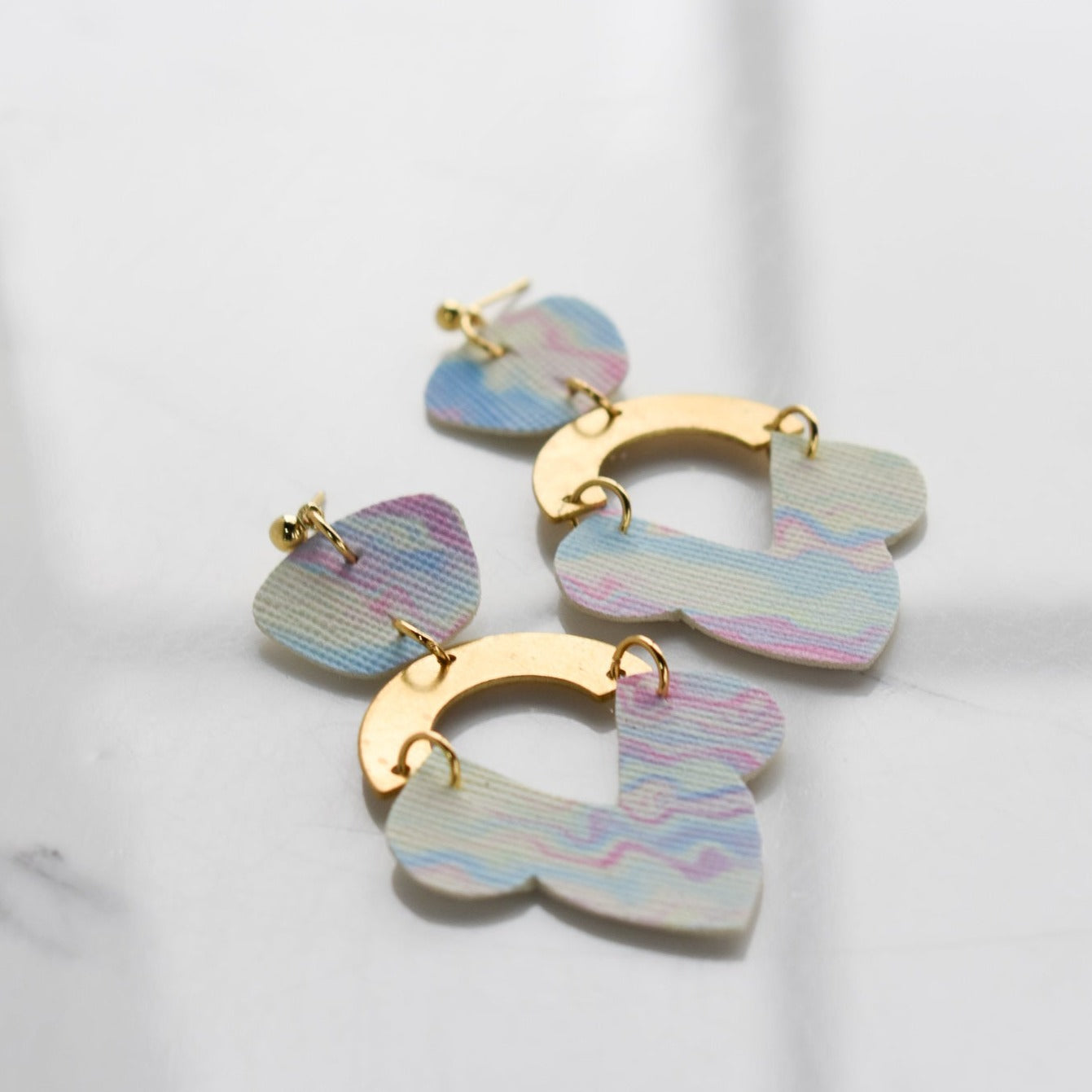 Handmade, light weight and comfortable to wear all day long leather earrings. All our earring hooks are made with a high quality stainless steel and they are hypo allergenic. They will not tarnish or irritate your sensitive skin.