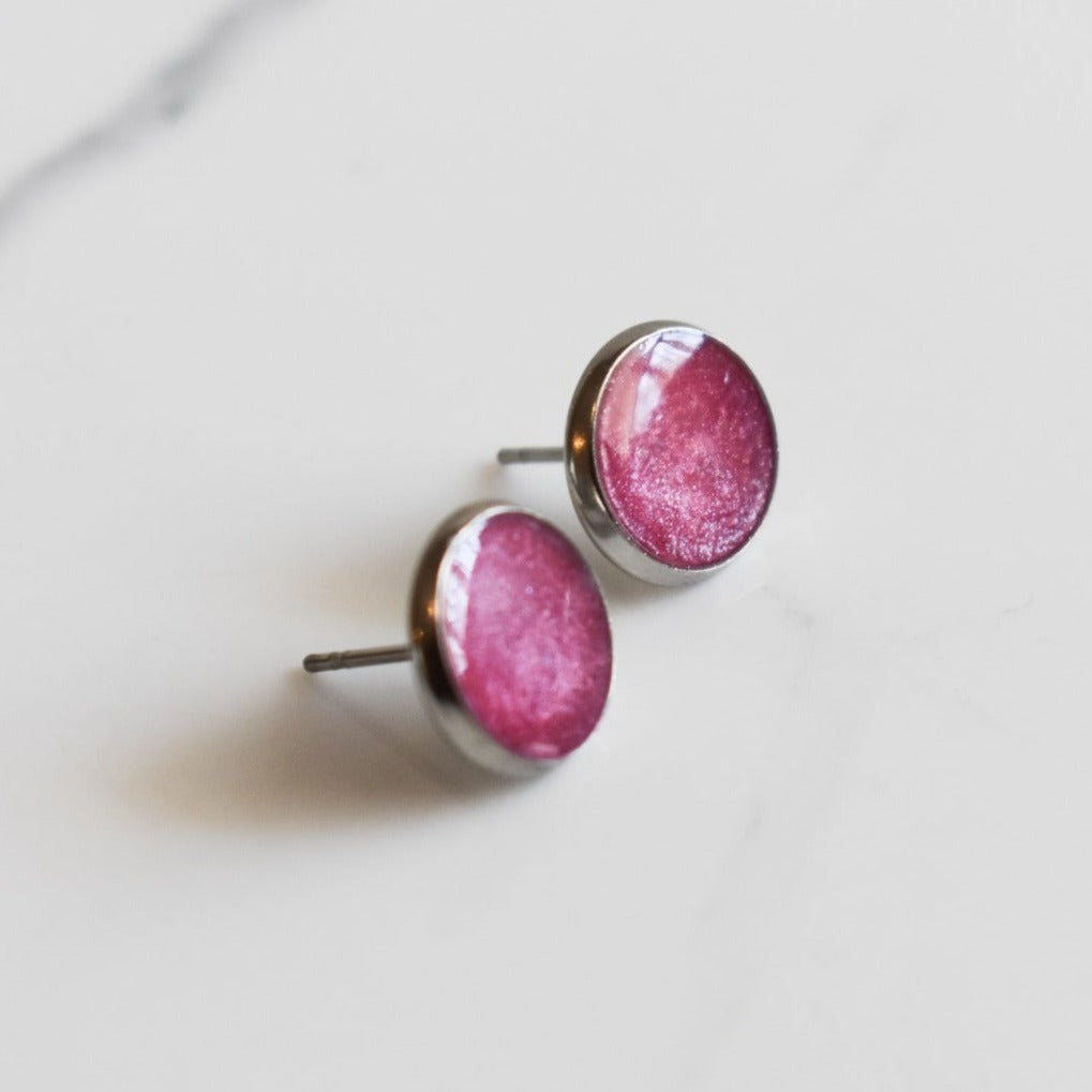 Handmade, light weight and comfortable to wear all day long leather earrings. All our earring hooks are made with a high quality stainless steel and they are hypo allergenic. They will not tarnish or irritate your sensitive skin.