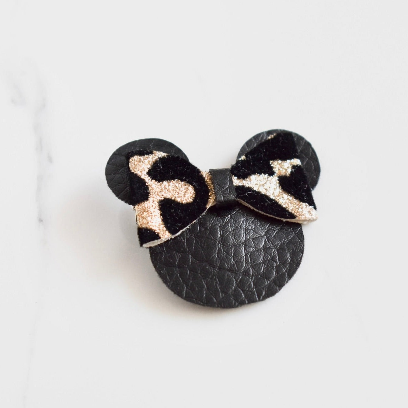 Handmade, mini mouse hair clip. Also customisable.