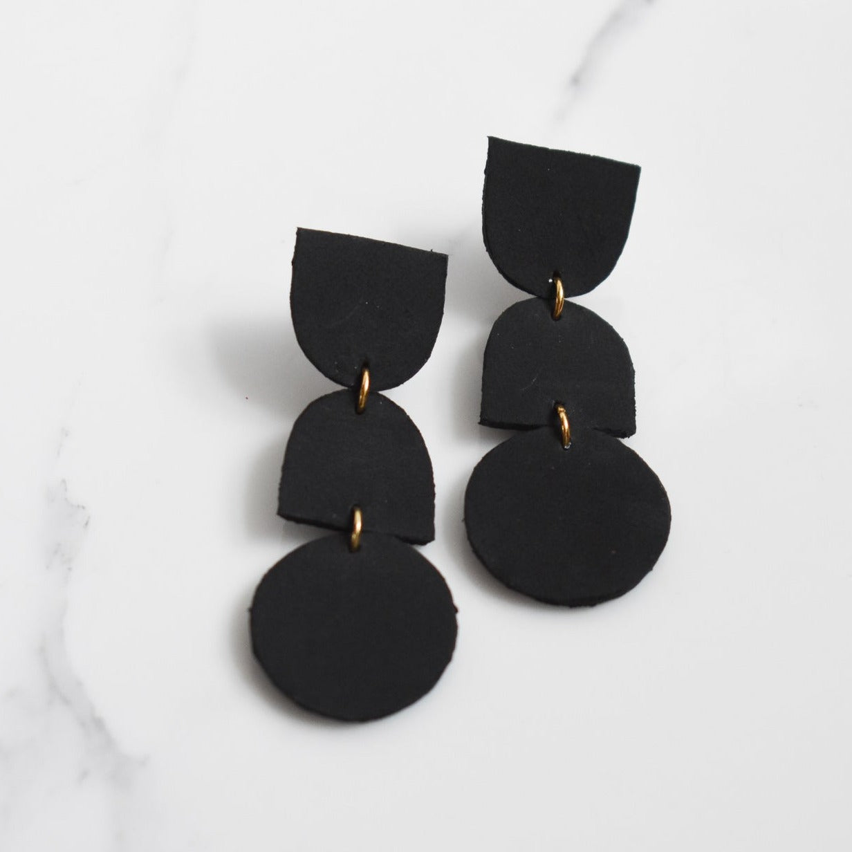Handmade, light weight and comfortable to wear all day long leather earrings. All our earring hooks are made with a high quality stainless steel and they are hypo allergenic. They will not tarnish or irritate your sensitive skin.