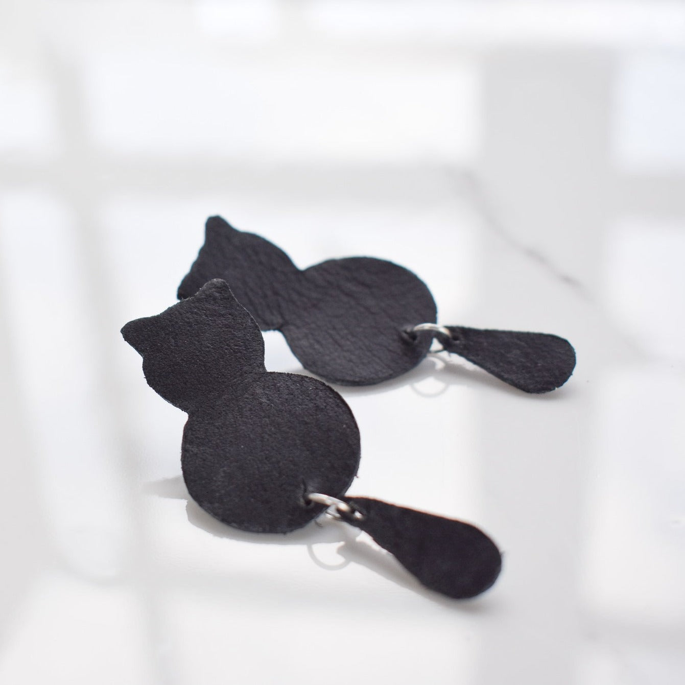 Handmade, light weight and comfortable to wear all day long leather earrings. All our earring hooks are made with a high quality stainless steel and they are hypo allergenic. They will not tarnish or irritate your sensitive skin.