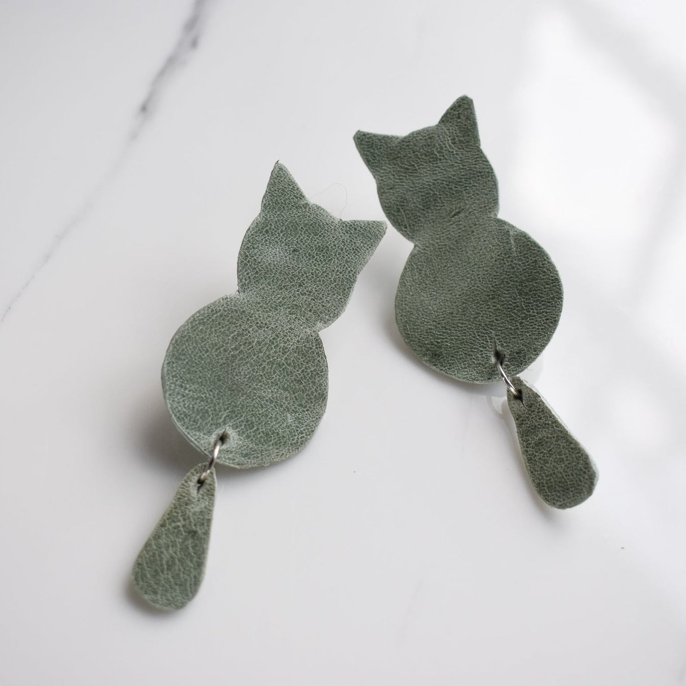 Handmade, light weight and comfortable to wear all day long leather earrings. All our earring hooks are made with a high quality stainless steel and they are hypo allergenic. They will not tarnish or irritate your sensitive skin.