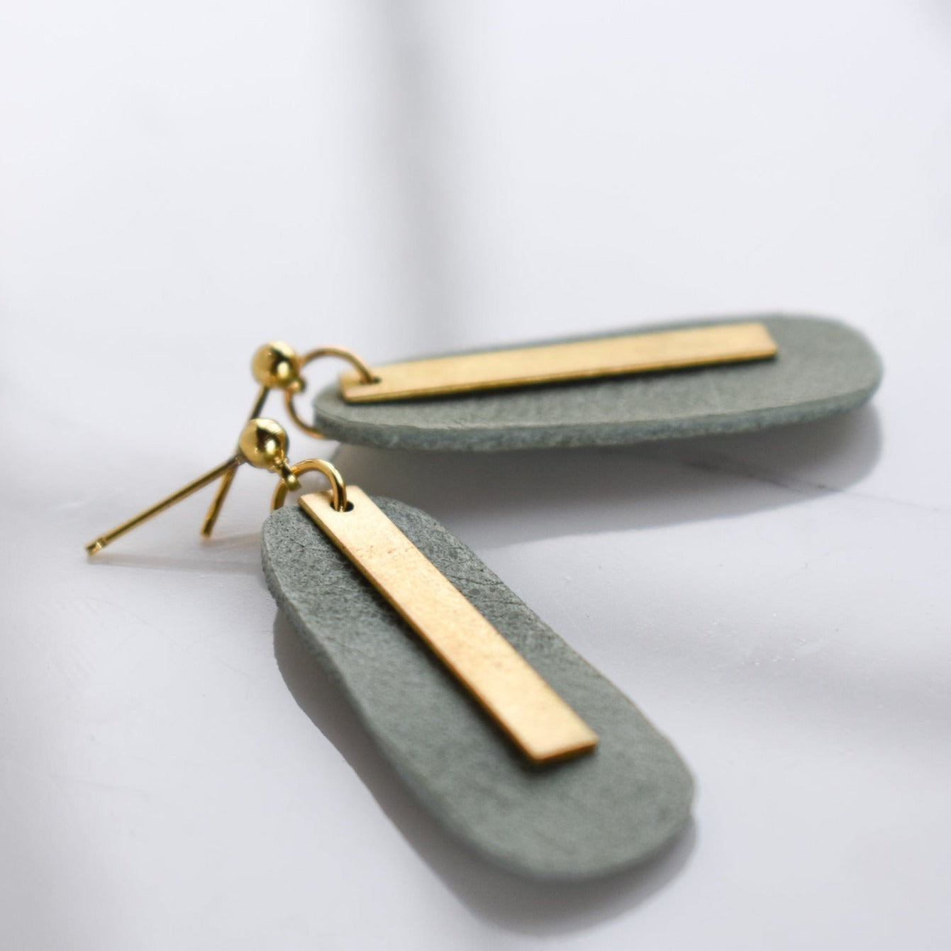 Handmade, light weight and comfortable to wear all day long leather earrings. All our earring hooks are made with a high quality stainless steel and they are hypo allergenic. They will not tarnish or irritate your sensitive skin.