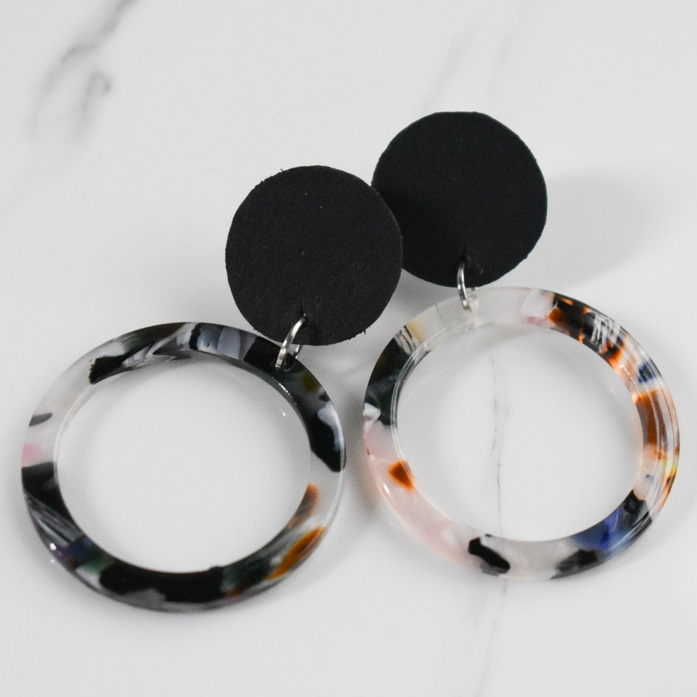 Handmade, light weight and comfortable to wear all day long leather earrings. All our earring hooks are made with a high quality stainless steel and they are hypo allergenic. They will not tarnish or irritate your sensitive skin.