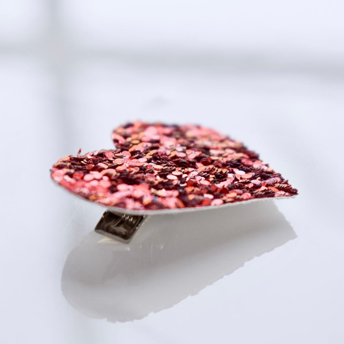 Handmade, small heart clip. Also customisable.