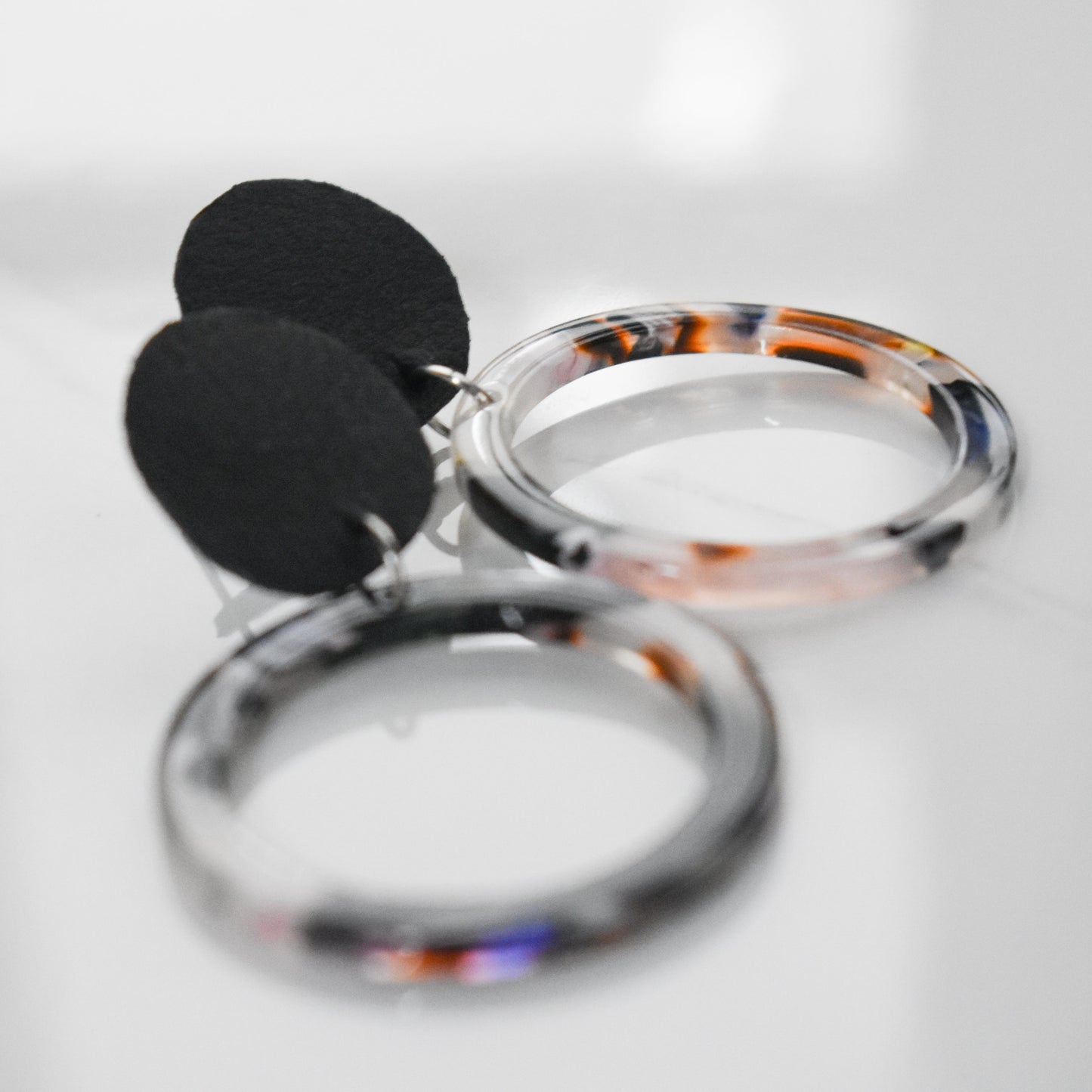 Handmade, light weight and comfortable to wear all day long leather earrings. All our earring hooks are made with a high quality stainless steel and they are hypo allergenic. They will not tarnish or irritate your sensitive skin.