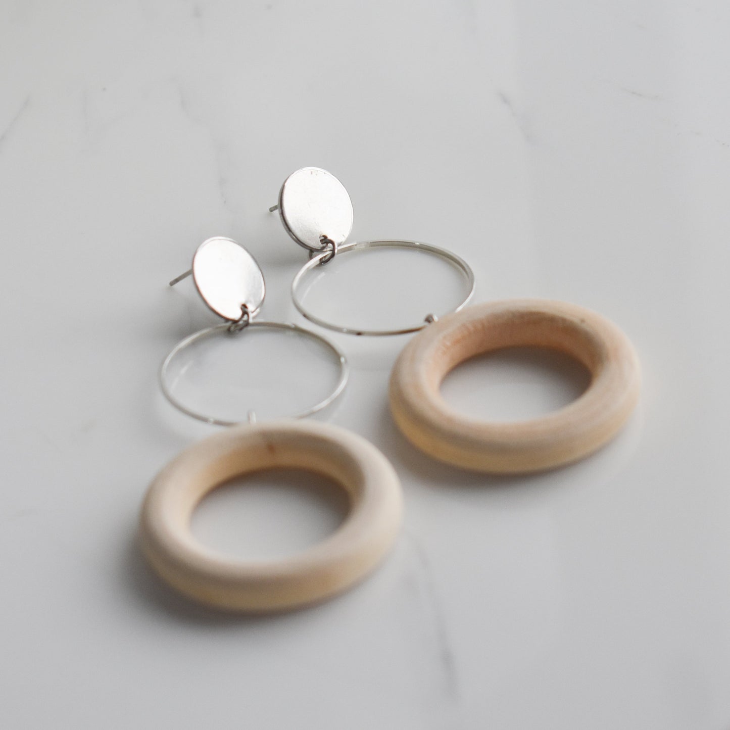 Handmade, light weight and comfortable to wear all day long leather earrings. All our earring hooks are made with a high quality stainless steel and they are hypo allergenic. They will not tarnish or irritate your sensitive skin.