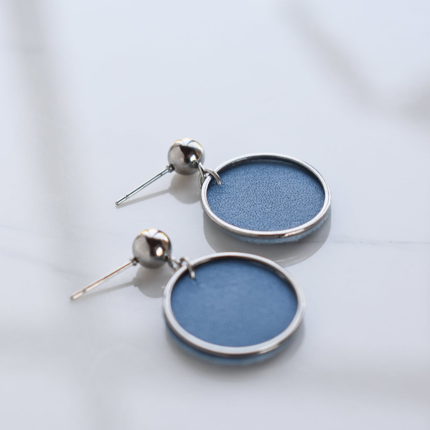 Handmade, light weight and comfortable to wear all day long leather earrings. All our earring hooks are made with a high quality stainless steel and they are hypo allergenic. They will not tarnish or irritate your sensitive skin.