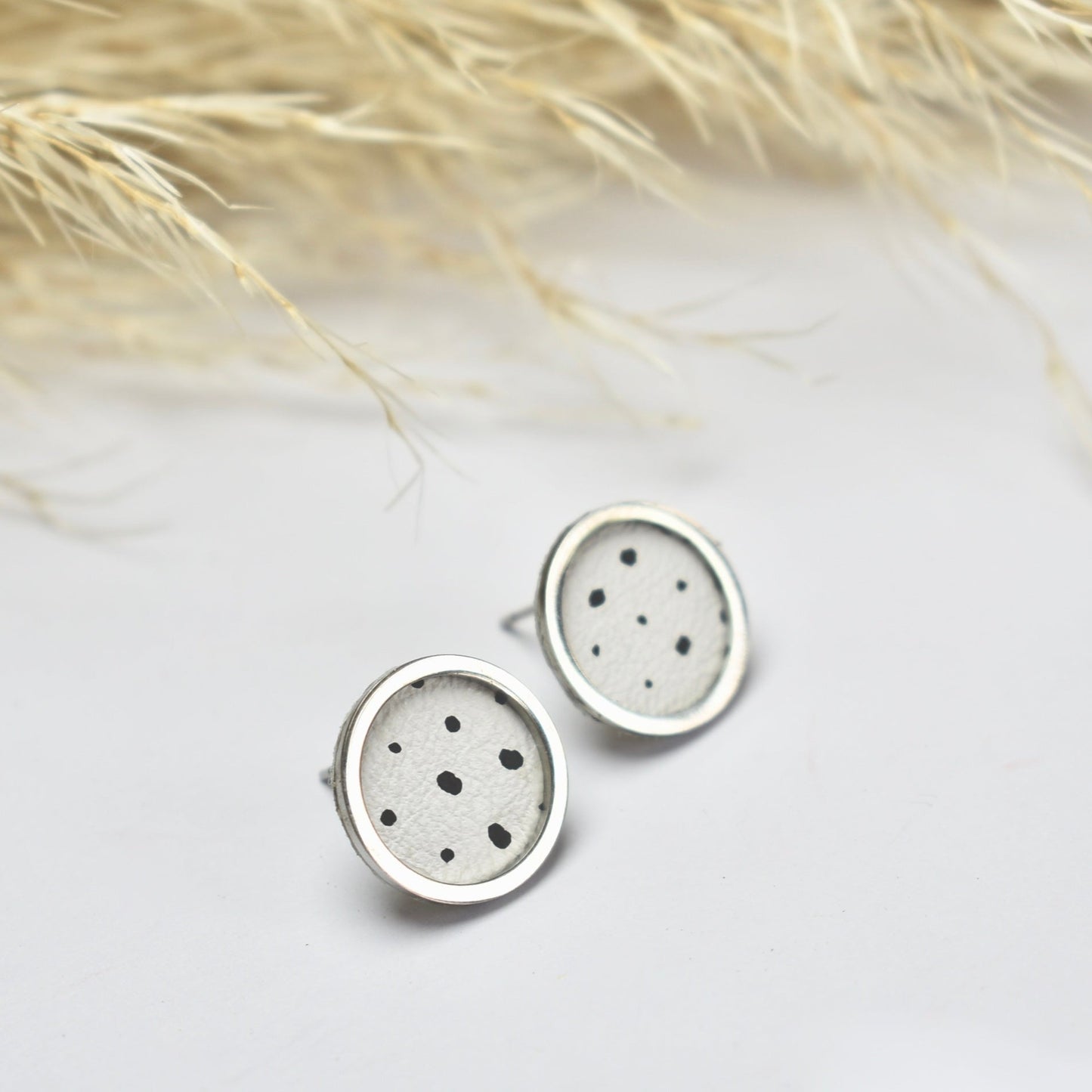 Handmade, light weight and comfortable to wear all day long leather earrings. All our earring hooks are made with a high quality stainless steel and they are hypo allergenic. They will not tarnish or irritate your sensitive skin.