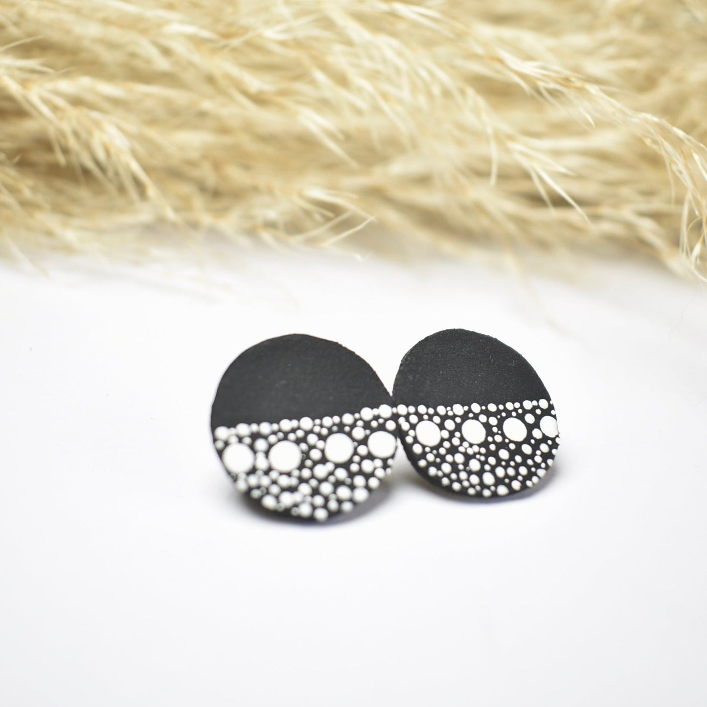 Handmade, light weight and comfortable to wear all day long leather earrings. All our earring hooks are made with a high quality stainless steel and they are hypo allergenic. They will not tarnish or irritate your sensitive skin.