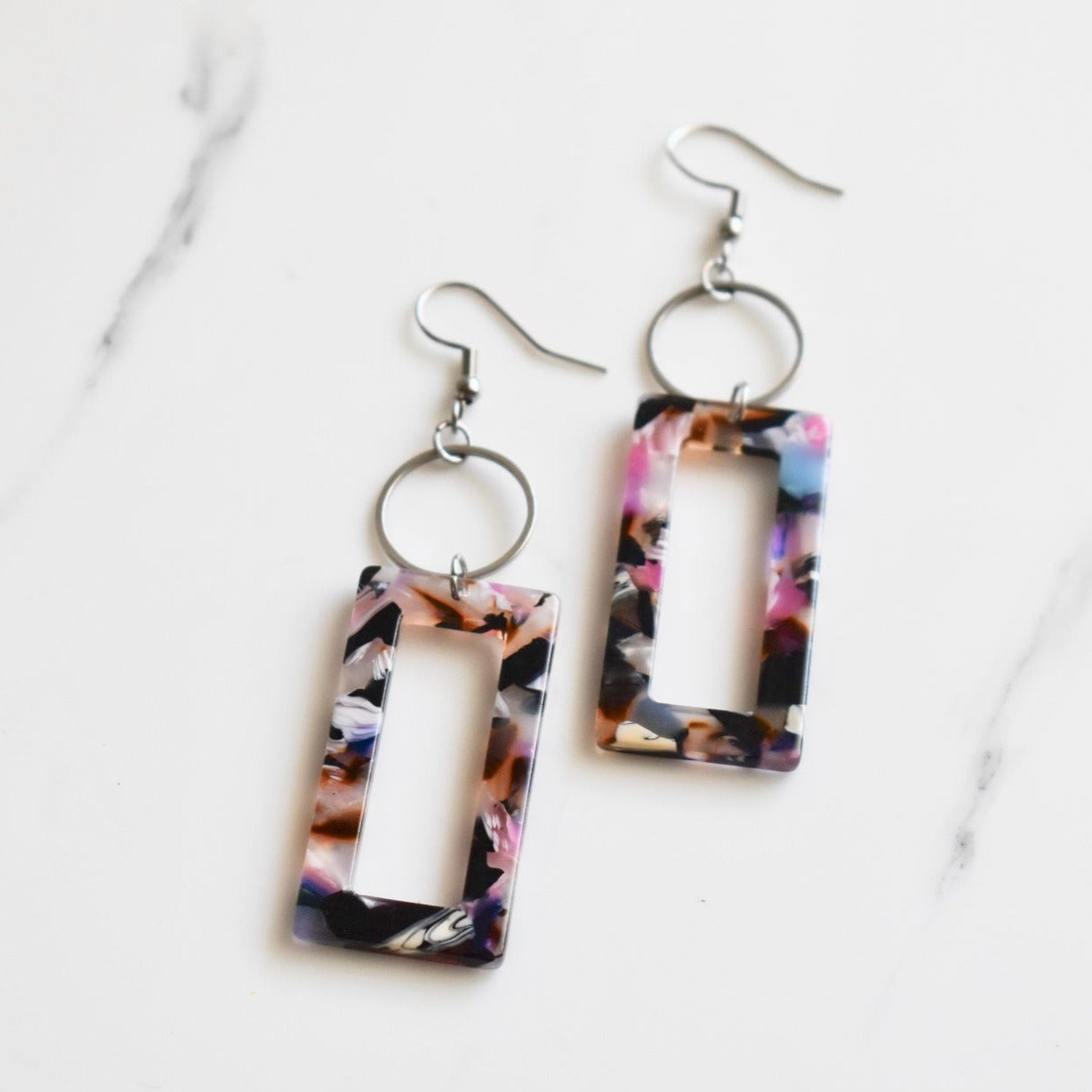 Handmade, light weight and comfortable to wear all day long leather earrings. All our earring hooks are made with a high quality stainless steel and they are hypo allergenic. They will not tarnish or irritate your sensitive skin.