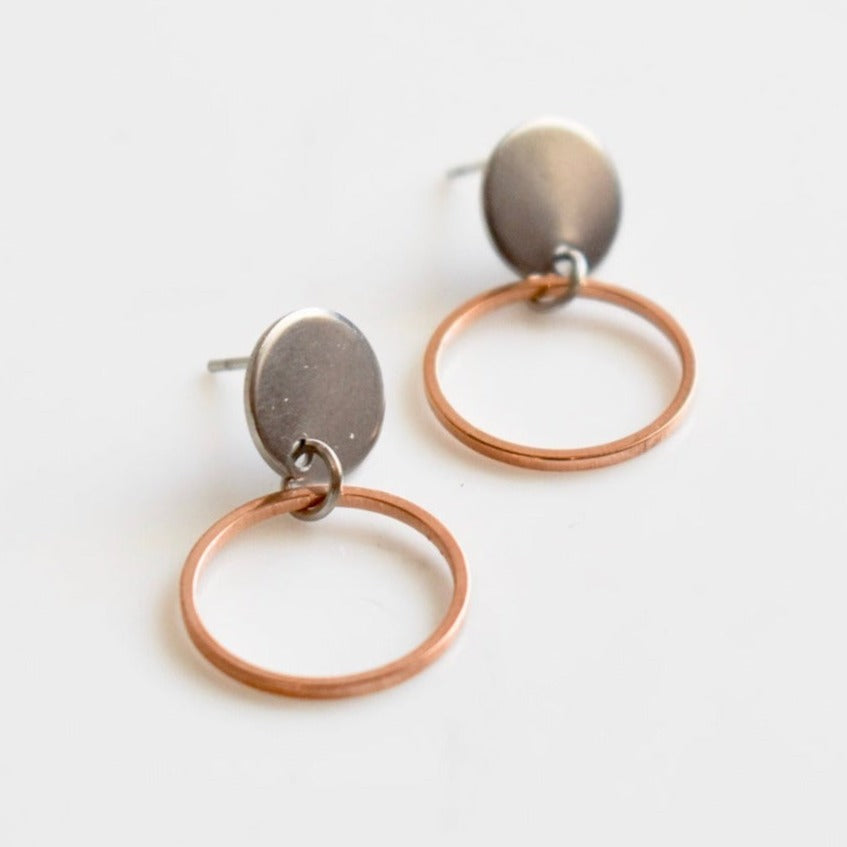 Handmade, light weight and comfortable to wear all day long leather earrings. All our earring hooks are made with a high quality stainless steel and they are hypo allergenic. They will not tarnish or irritate your sensitive skin.