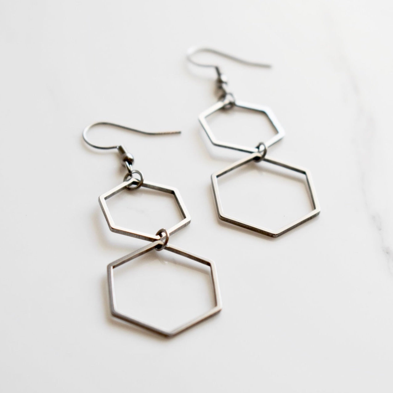 Handmade, light weight and comfortable to wear all day long leather earrings. All our earring hooks are made with a high quality stainless steel and they are hypo allergenic. They will not tarnish or irritate your sensitive skin.
