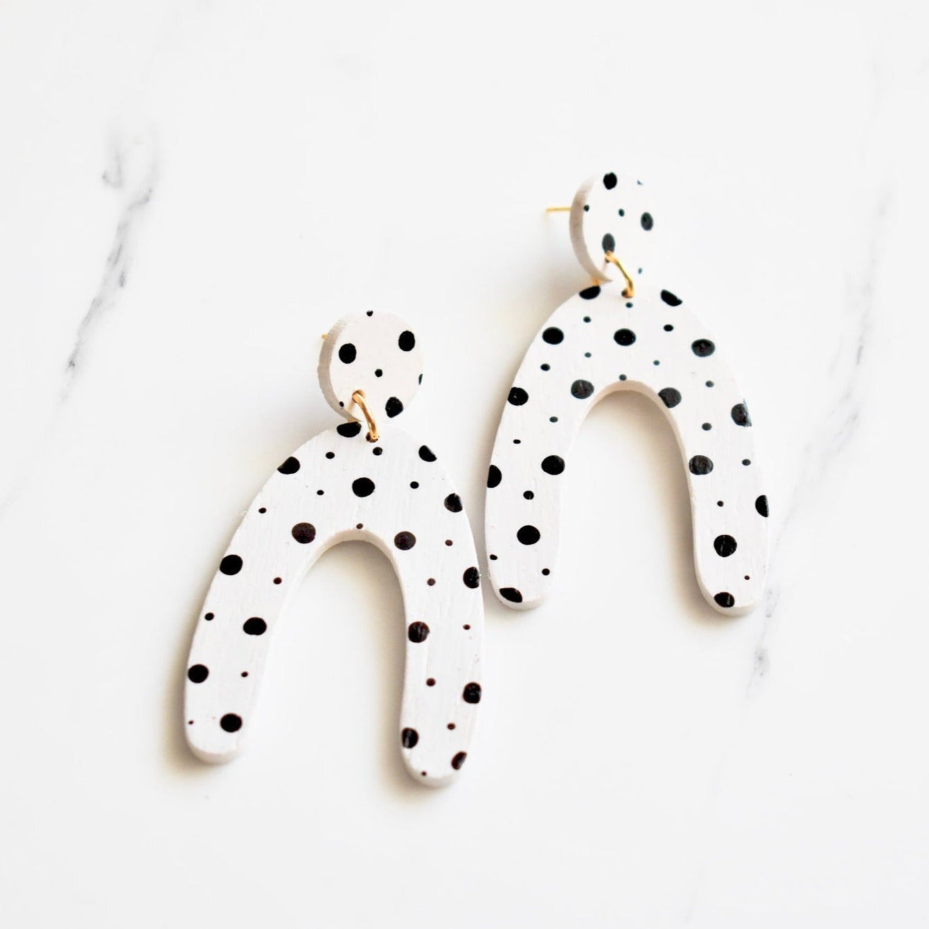 Handmade, light weight and comfortable to wear all day long leather earrings. All our earring hooks are made with a high quality stainless steel and they are hypo allergenic. They will not tarnish or irritate your sensitive skin.