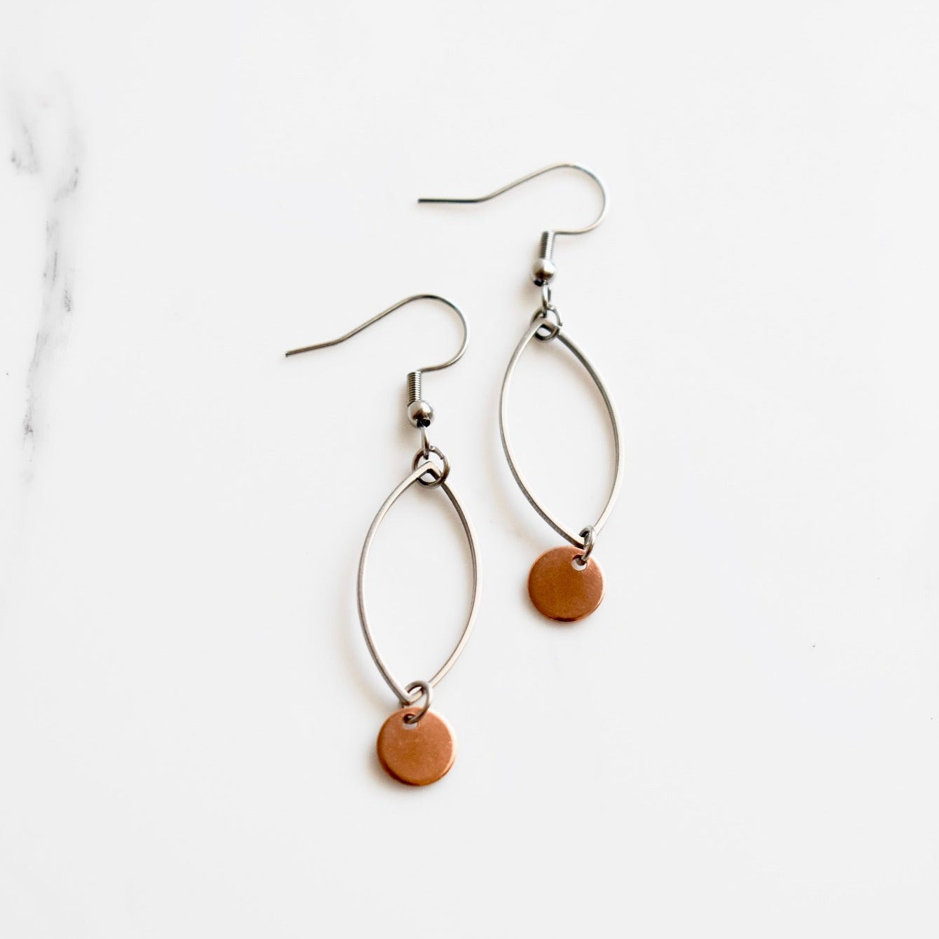 Handmade, light weight and comfortable to wear all day long leather earrings. All our earring hooks are made with a high quality stainless steel and they are hypo allergenic. They will not tarnish or irritate your sensitive skin.