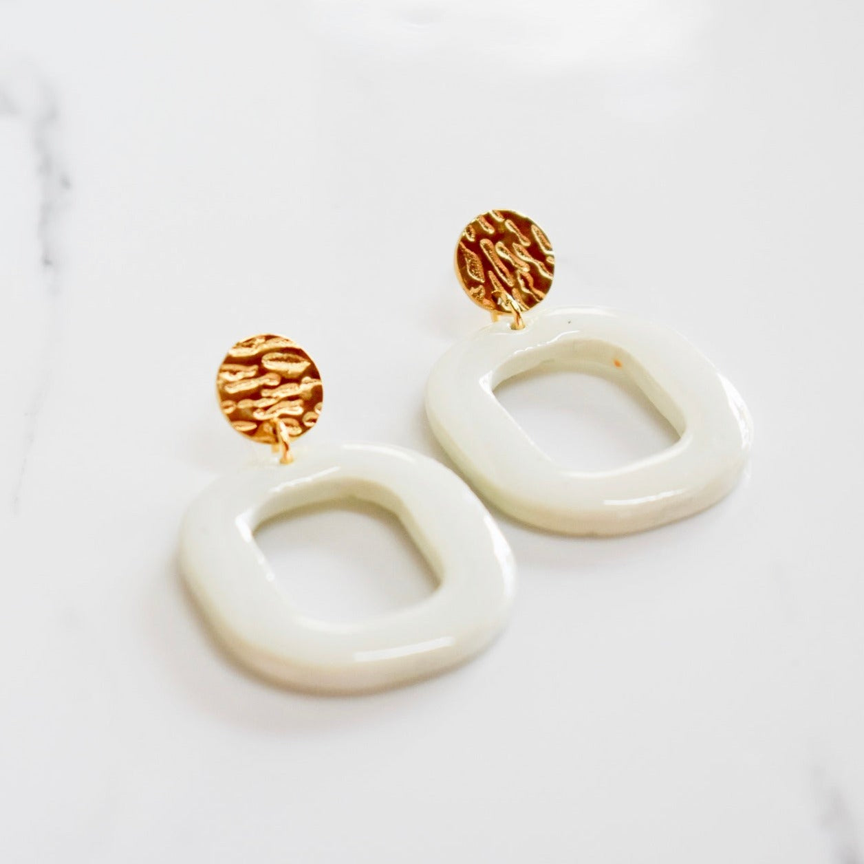 Handmade, light weight and comfortable to wear all day long leather earrings. All our earring hooks are made with a high quality stainless steel and they are hypo allergenic. They will not tarnish or irritate your sensitive skin.