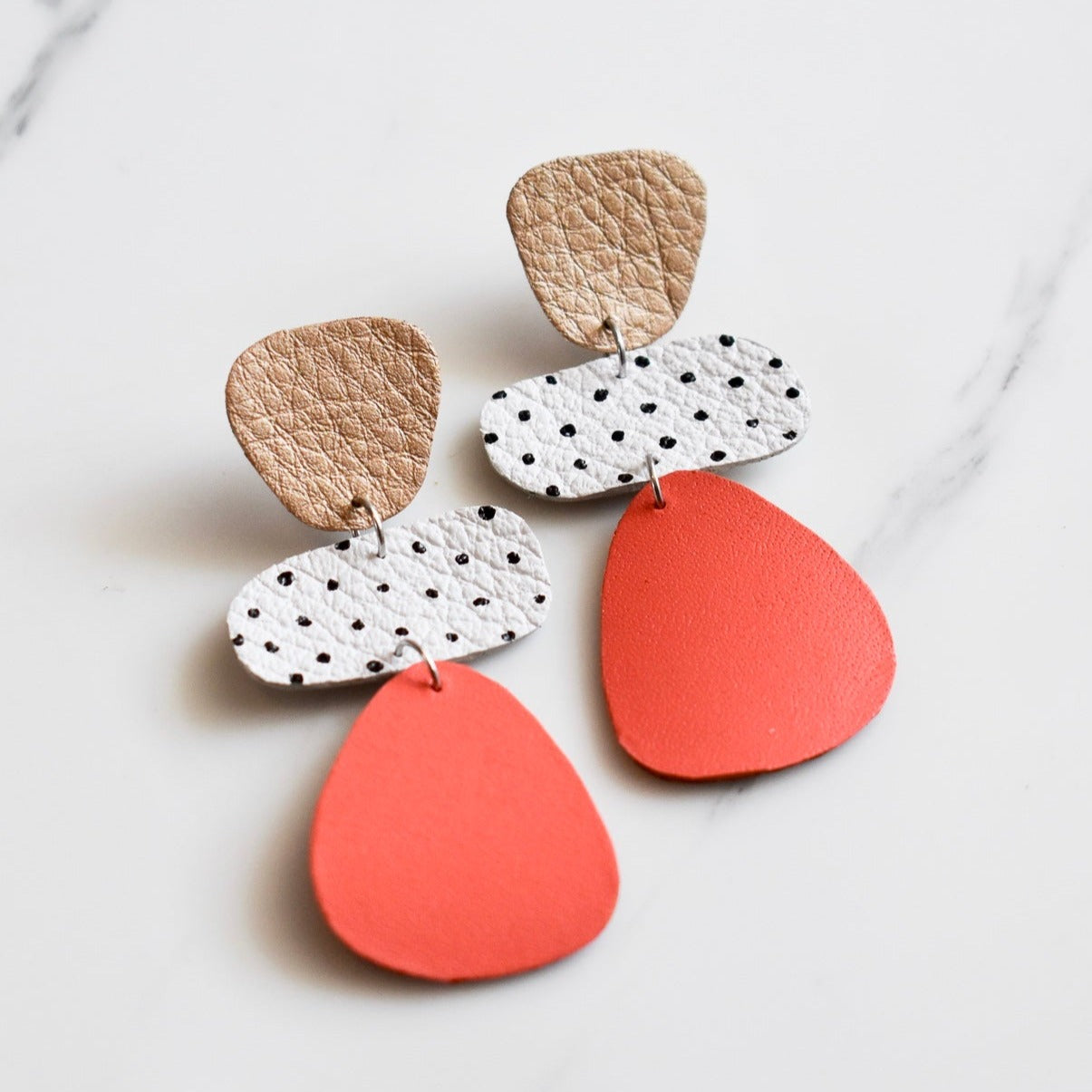Handmade, light weight and comfortable to wear all day long stainless steel earrings. All our earring hooks are made with a high quality stainless steel and they are hypo allergenic. They will not tarnish or irritate your sensitive skin. They are also WATERPROOF!