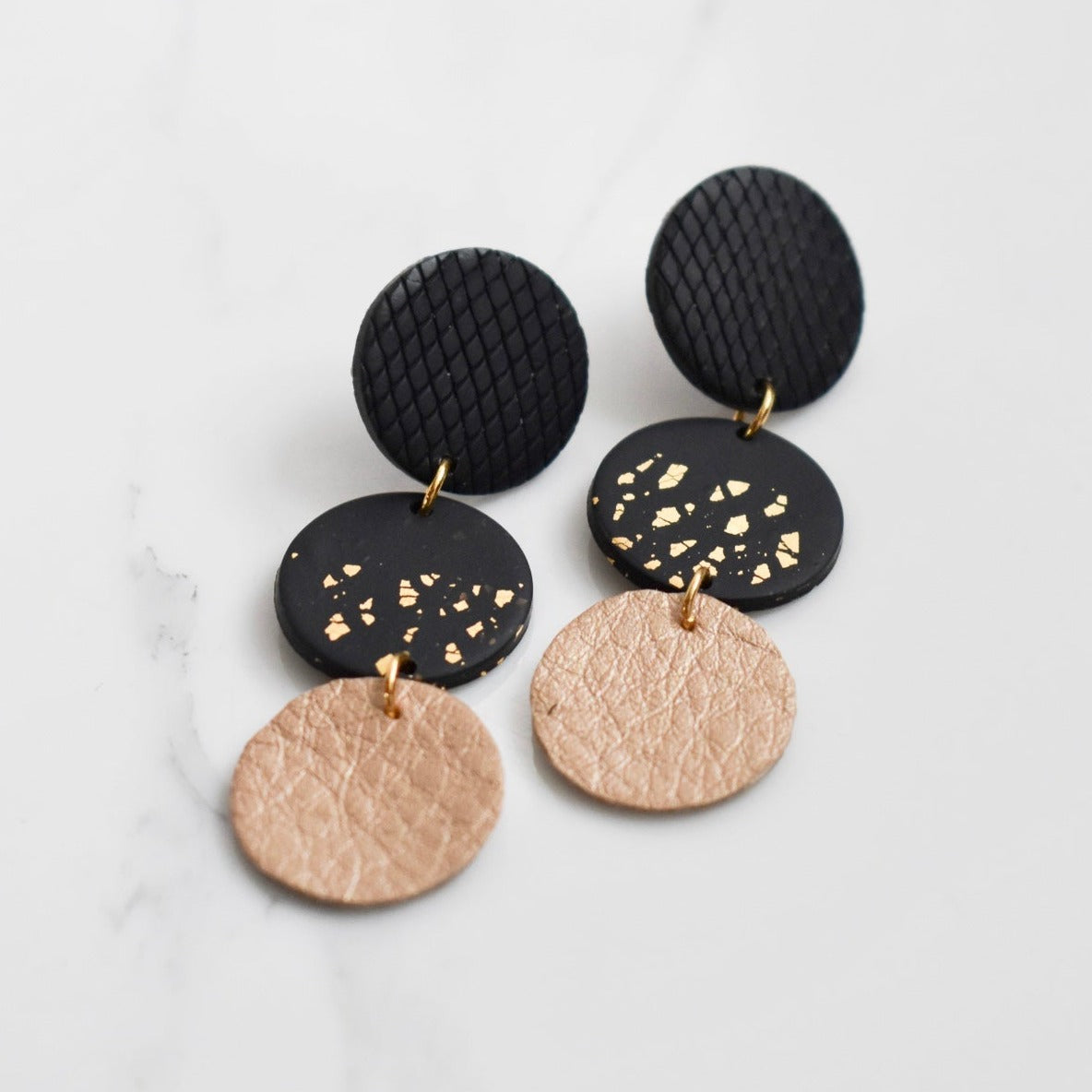Handmade, light weight and comfortable to wear all day long leather earrings. All our earring hooks are made with a high quality stainless steel and they are hypo allergenic. They will not tarnish or irritate your sensitive skin.