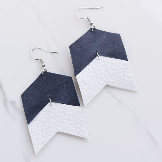 Handmade, light weight and comfortable to wear all day long leather earrings. All our earring hooks are made with a high quality stainless steel and they are hypo allergenic.  They will not tarnish or irritate your sensitive skin.