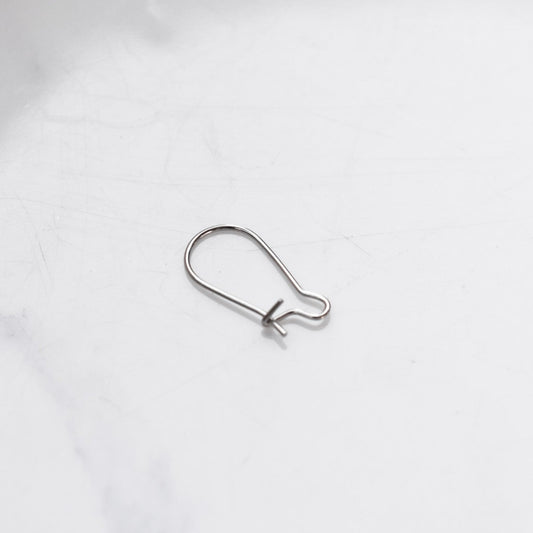 Rhodium Earring Hoop Findings Kidney Wires Hooks 