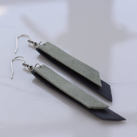 Handmade, light weight and comfortable to wear all day long leather earrings. All our earring hooks are made with a high quality stainless steel and they are hypo allergenic.  They will not tarnish or irritate your sensitive skin.