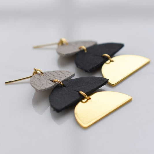 Handmade, light weight and comfortable to wear all day long leather earrings. All our earring hooks are made with a high quality stainless steel and they are hypo allergenic.  They will not tarnish or irritate your sensitive skin.