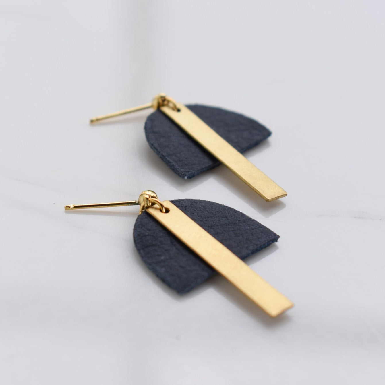 Handmade, light weight and comfortable to wear all day long leather earrings. All our earring hooks are made with a high quality stainless steel and they are hypo allergenic.  They will not tarnish or irritate your sensitive skin.