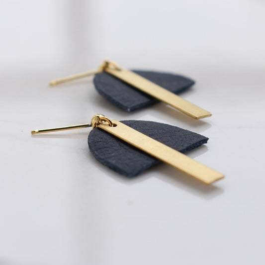 Handmade, light weight and comfortable to wear all day long leather earrings. All our earring hooks are made with a high quality stainless steel and they are hypo allergenic.  They will not tarnish or irritate your sensitive skin.