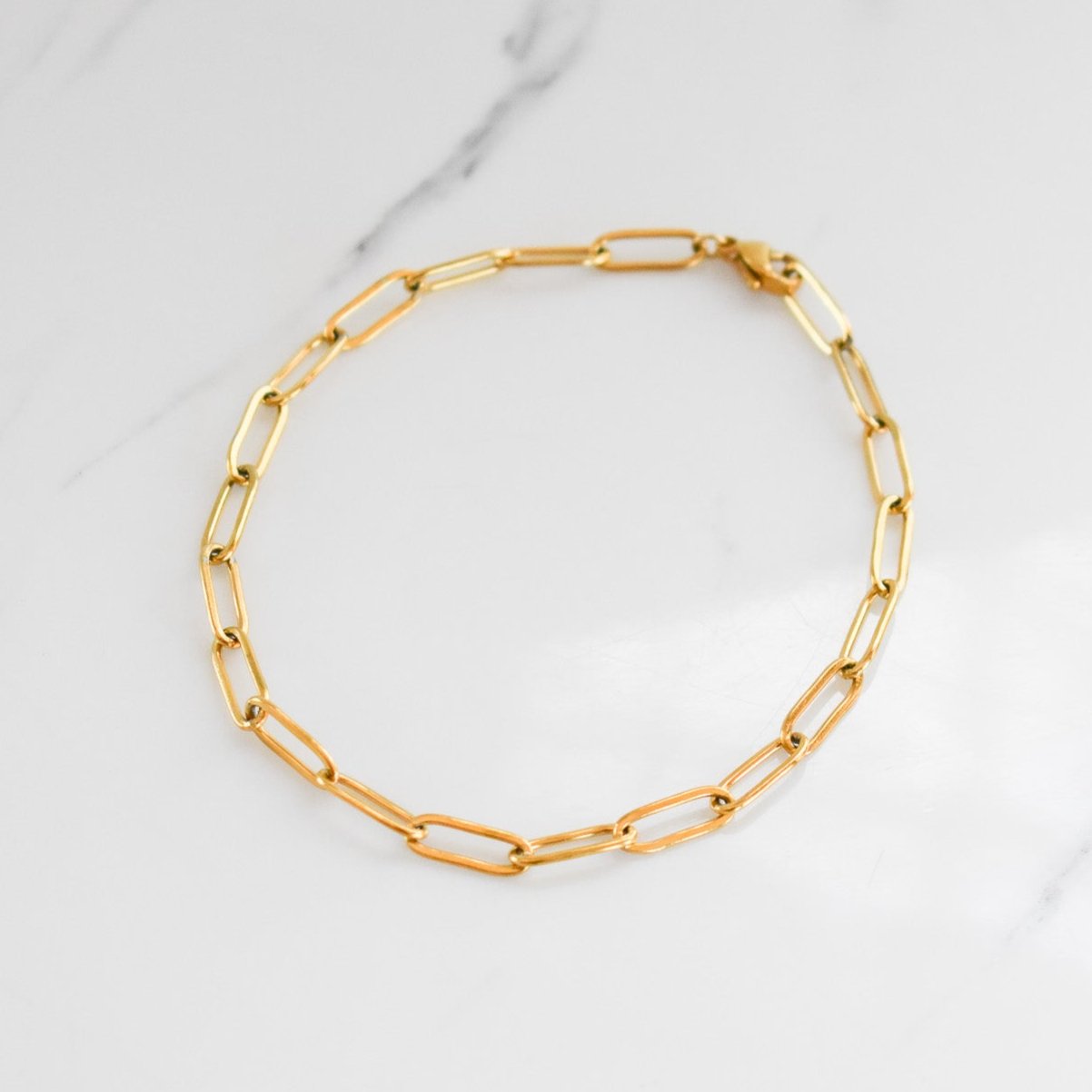 Gold Paperclip Bracelet