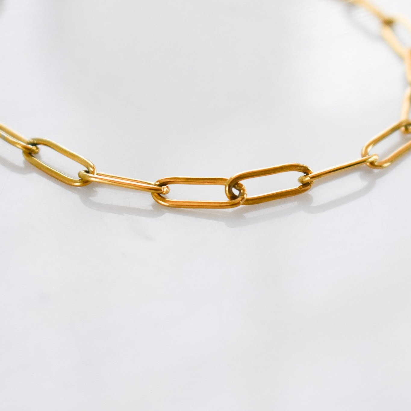 Gold Paperclip Bracelet