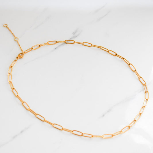 Gold Paperclip Necklace