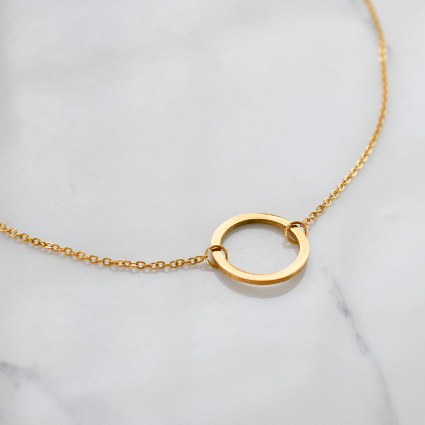 Gold Circle Necklace