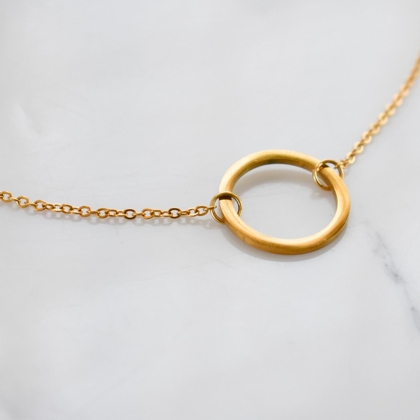 Gold Circle Necklace