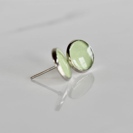 Handmade, light weight and comfortable to wear all day long resin earrings. Available in silver. All our earring hooks are made with a high quality stainless steel and they are hypo allergenic.  They will not tarnish or irritate your sensitive skin.