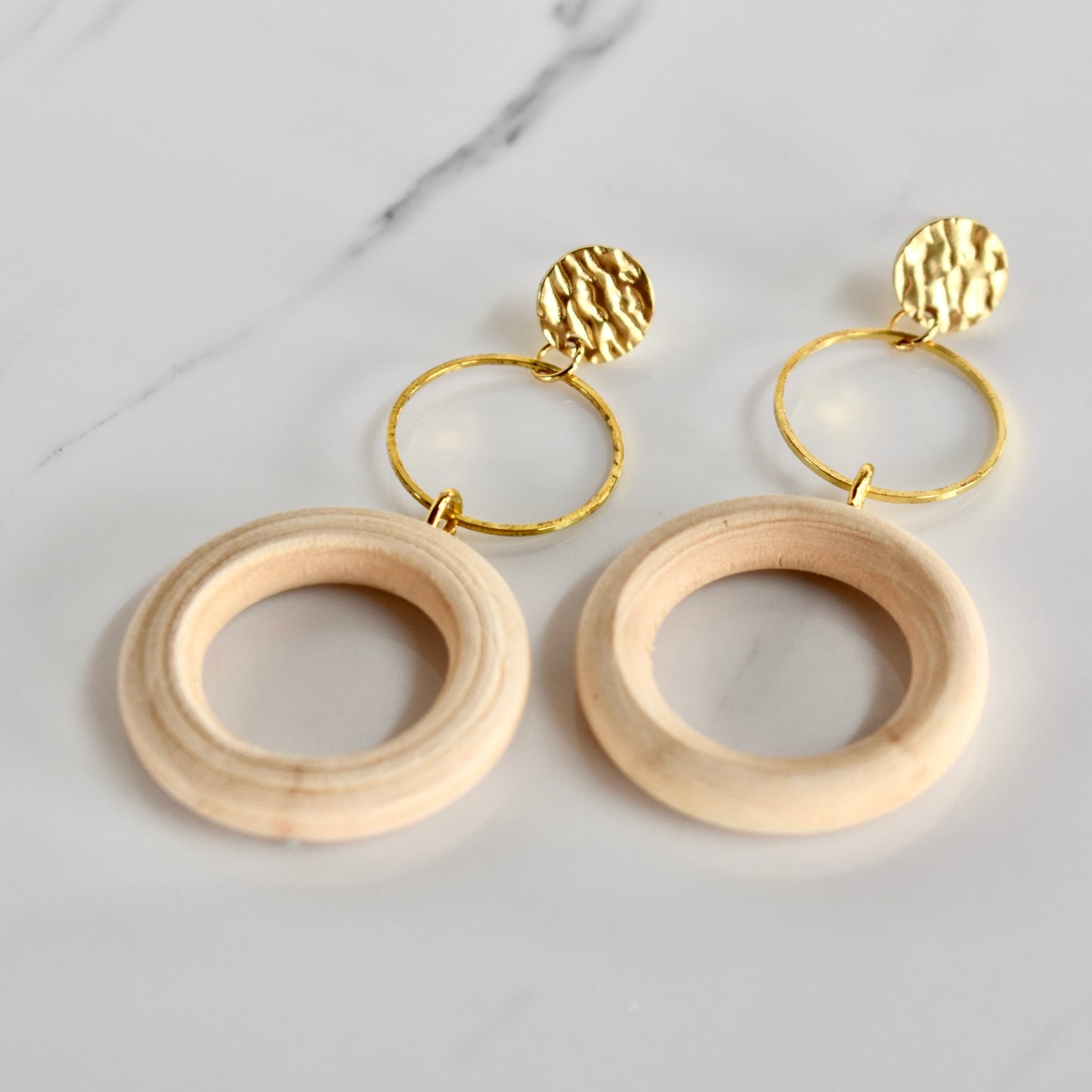 Handmade, light weight and comfortable to wear all day long stainless steel earrings. Available in silver or gold. All our earring hooks are made with a high quality stainless steel and they are hypo allergenic.  They will not tarnish or irritate your sensitive skin.