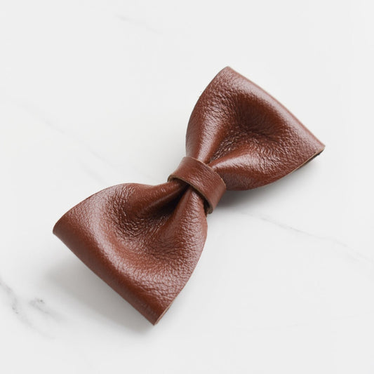 Beautifully handcrafted leather bowtie. Choose your leather color and make this beautiful design your own! 