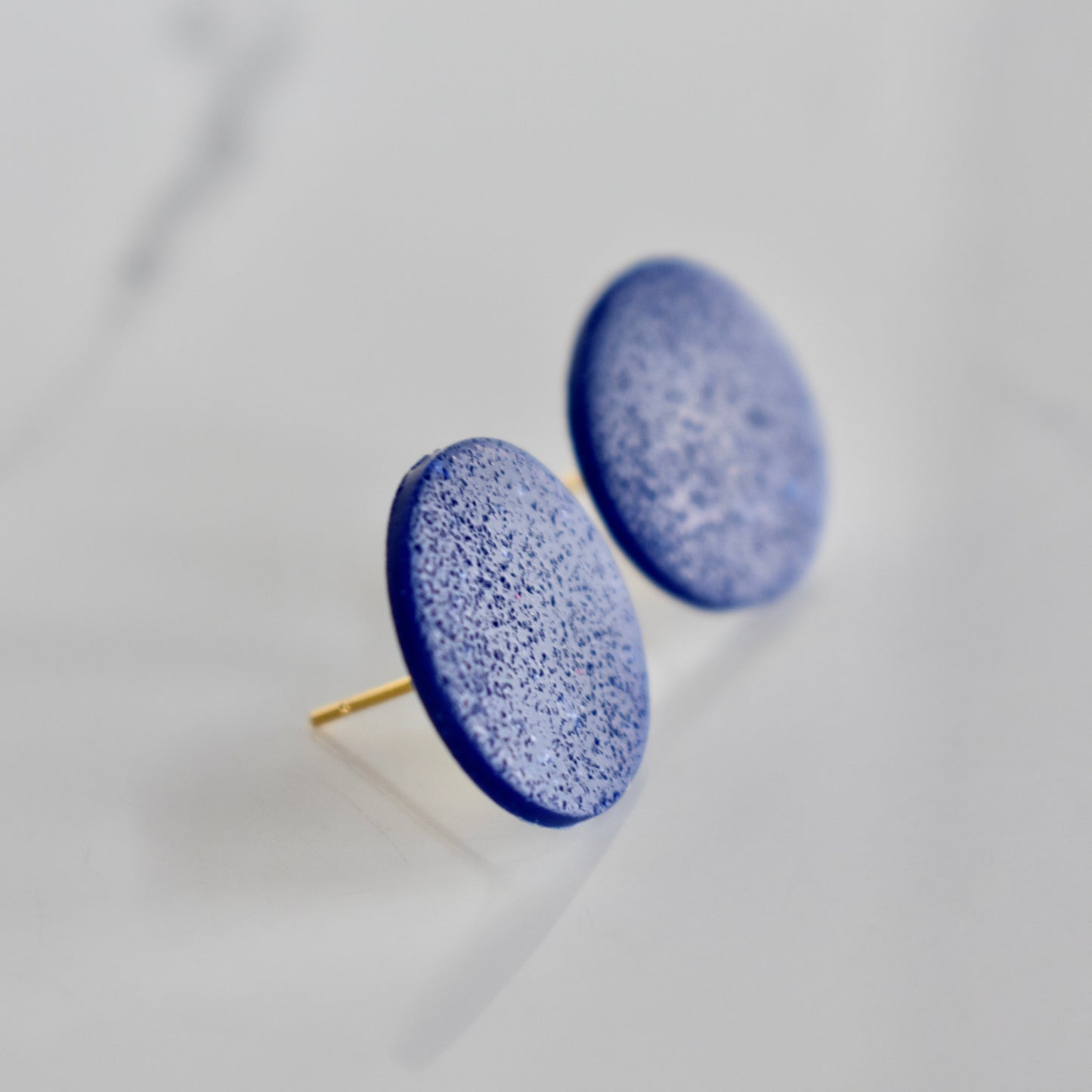 Handmade, light weight and comfortable to wear all day long clay studs earrings. Available in silver or gold. All our earring hooks are made with a high quality stainless steel and they are hypo allergenic.  They will not tarnish or irritate your sensitive skin.