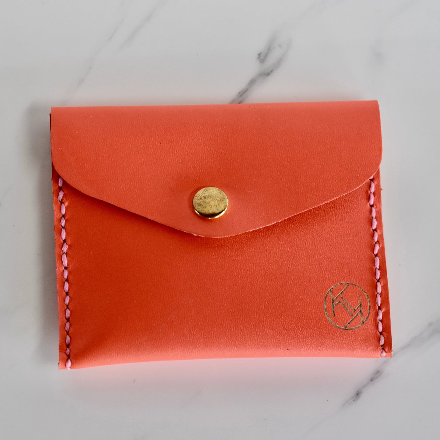 Beautifully handmade and hand stitched leather mini purse. Perfect for a quick trip to the shop. This also makes an amazing addition to a bridesmaids gift box. 