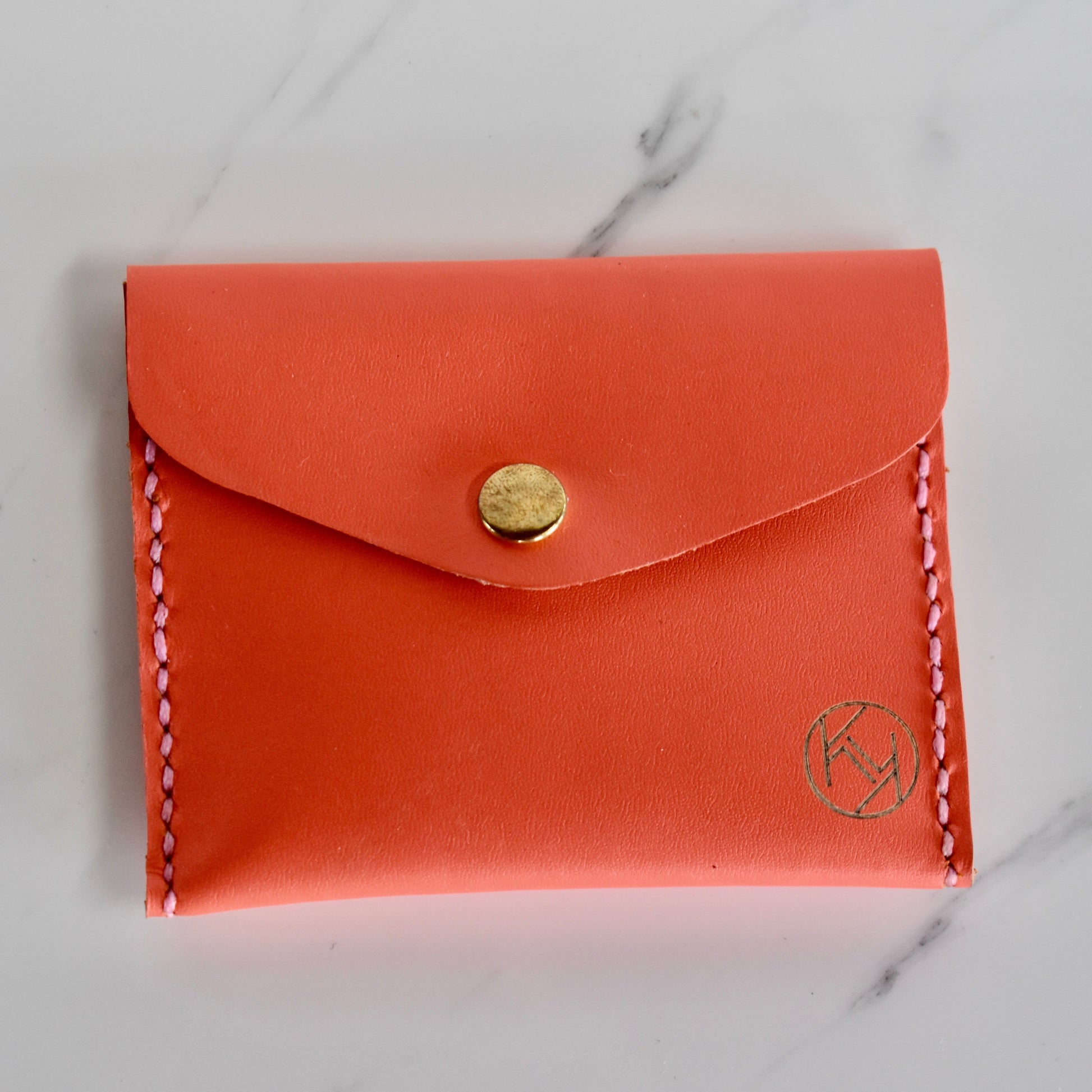 Beautifully handmade and hand stitched leather mini purse. Perfect for a quick trip to the shop. This also makes an amazing addition to a bridesmaids gift box. 