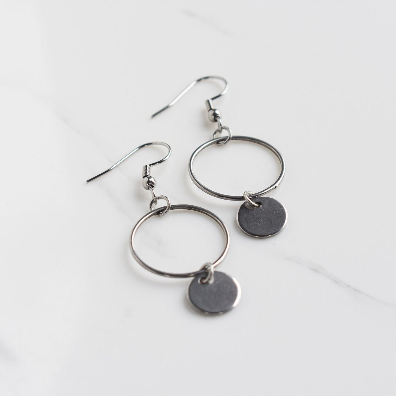 Handmade, light weight and comfortable to wear all day long leather earrings. All our earring hooks are made with a high quality stainless steel and they are hypo allergenic.  They will not tarnish or irritate your sensitive skin.
