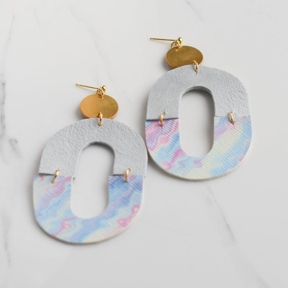Handmade, light weight and comfortable to wear all day long leather earrings. All our earring hooks are made with a high quality stainless steel and they are hypo allergenic.  They will not tarnish or irritate your sensitive skin.